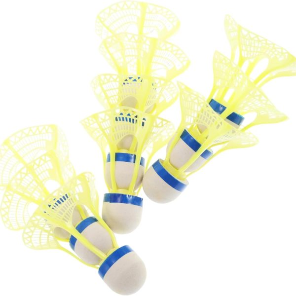 10-Pack Wind-Resistant Plastic Shuttlecocks