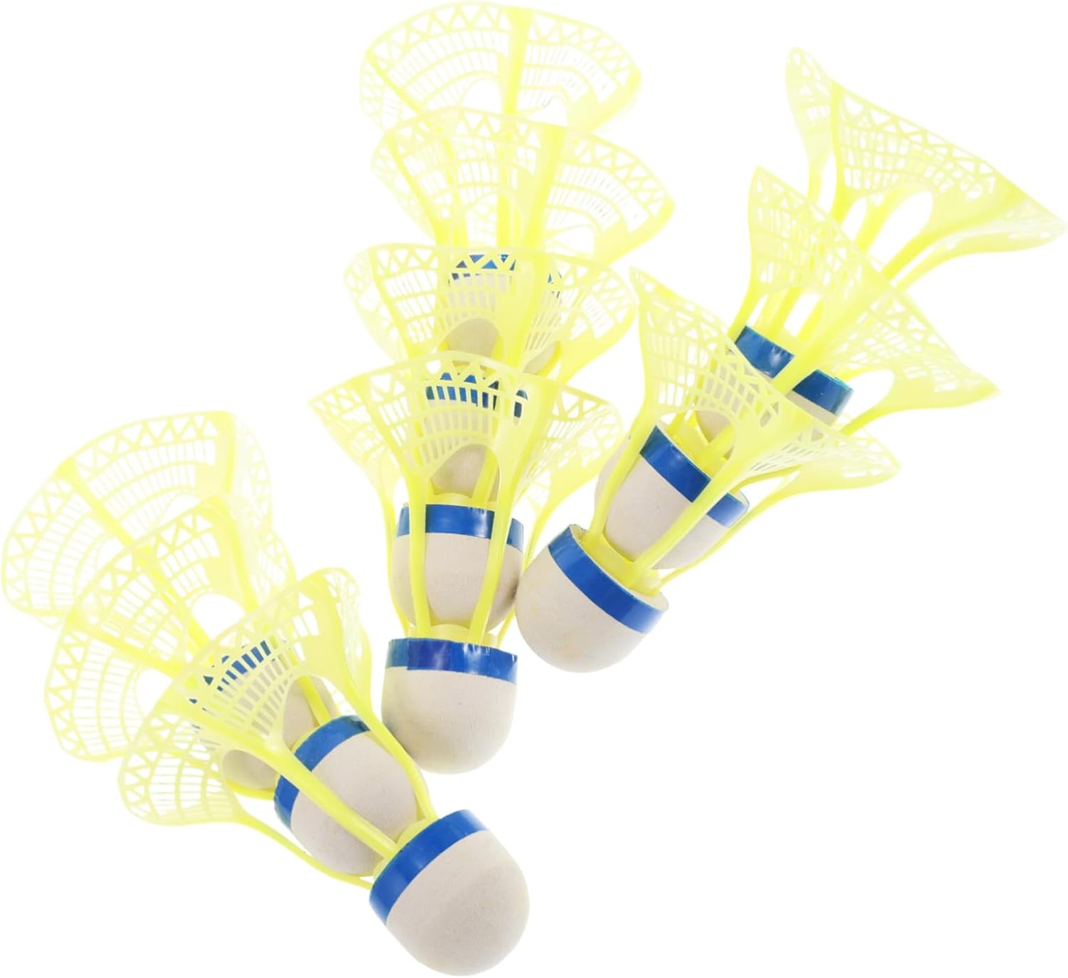 10-Pack Wind-Resistant Plastic Shuttlecocks