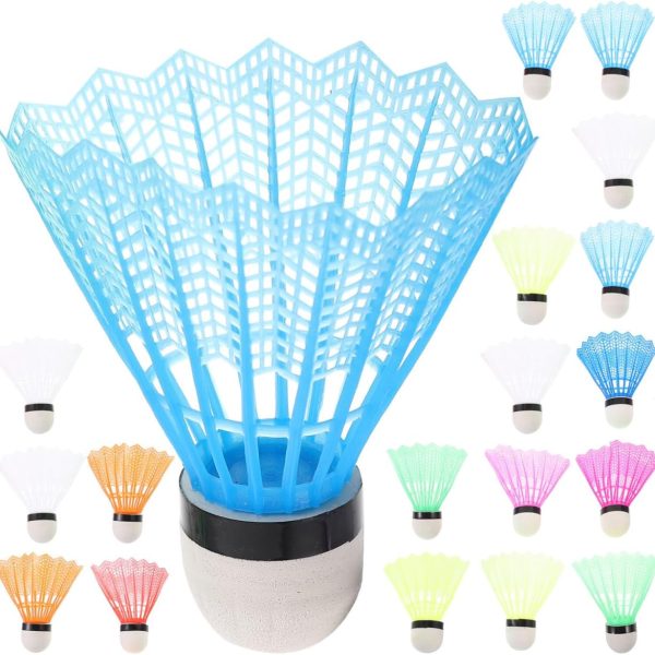 20-Pack Extra-Large Rainbow Plastic Shuttlecocks